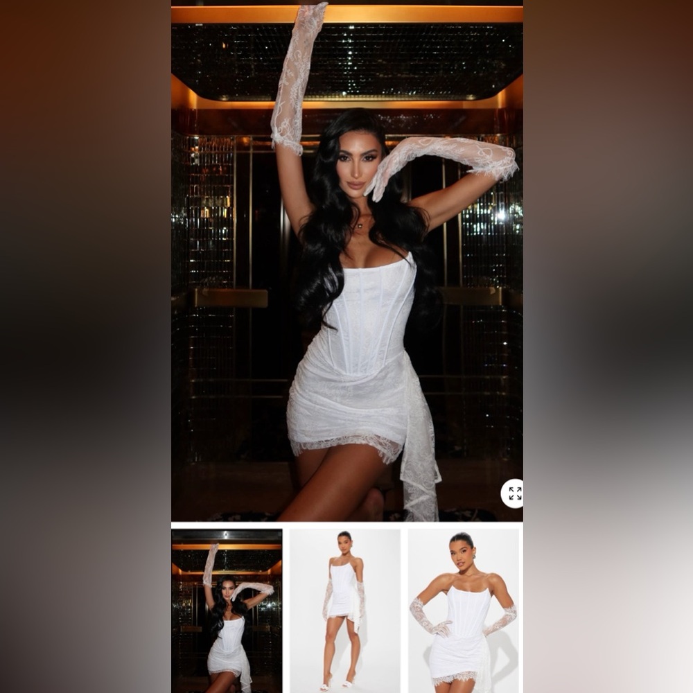 Nwot FashionNova corset mini dress set